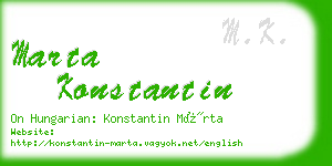 marta konstantin business card